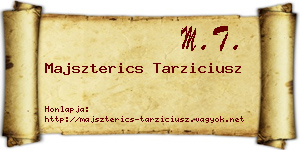 Majszterics Tarziciusz névjegykártya
